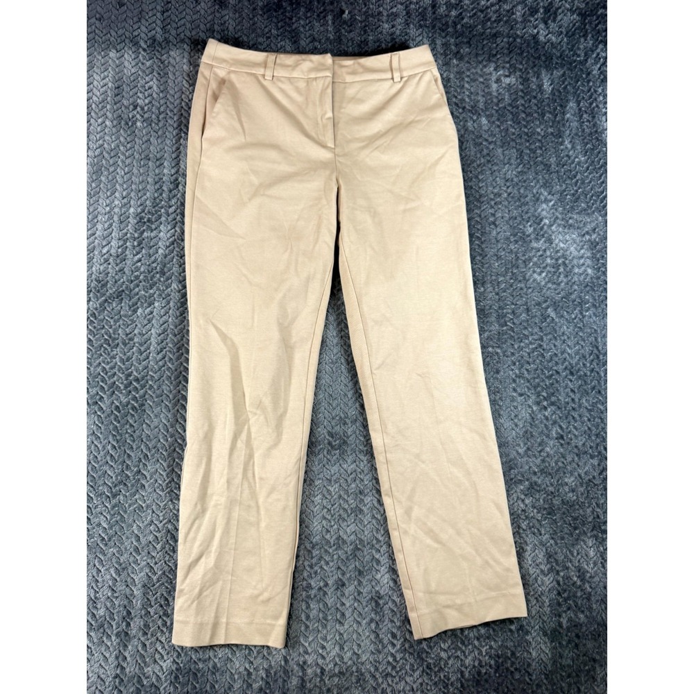 Joie Pants Womens 6 Beige Stretch High‎ Rise Slash Pockets Straight Leg Classic